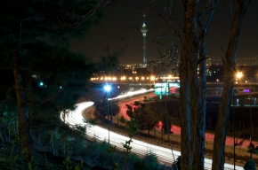 Chamran highway at night