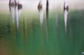 reflection, chouret lake, mazandaran, iran